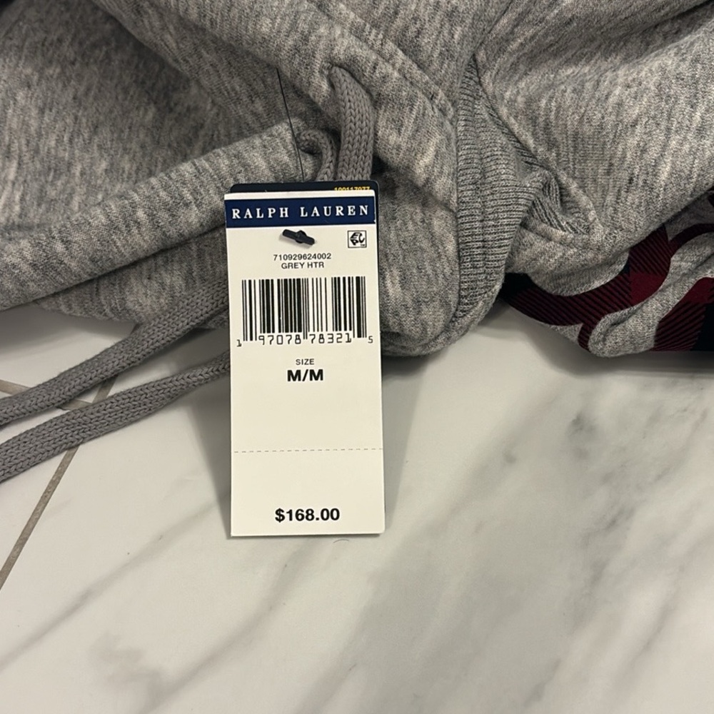 Men’s Polo Ralph Lauren Plaid Pony Pullover Hoodie - Picture 4 of 5